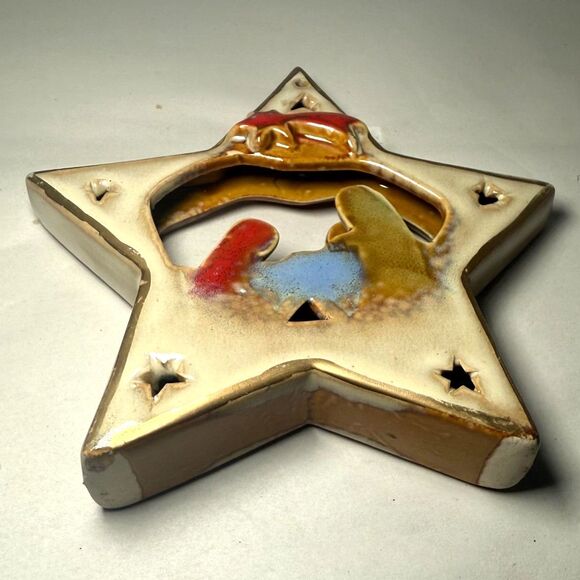 Star Nativity Ornament Decoration‎ Star Jesus Mary Joseph 2 sided - Picture 4 of 6